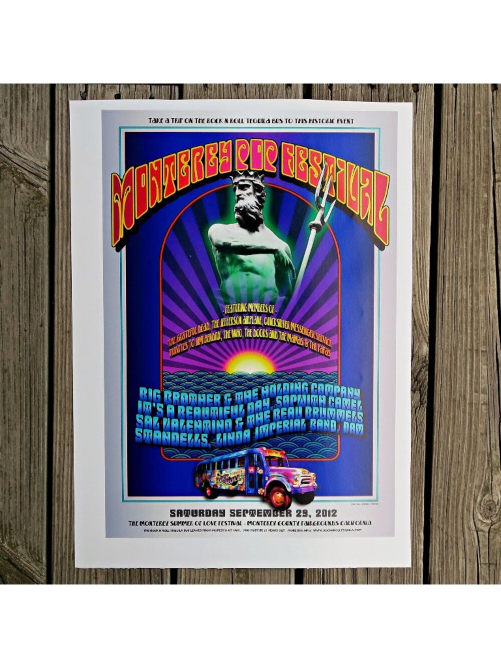 Monterey Pop Festival Tribute Poster Impink & Tuten, Big Brother, 2012